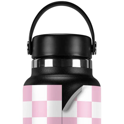 Pink and White Checkerboard Hydro Flask 32oz Wide Mouth Skin