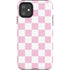 Pink and White Checkerboard iPhone 11 Impact Case