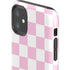 Pink and White Checkerboard iPhone 11 Impact Case