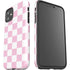 Pink and White Checkerboard iPhone 11 Impact Case