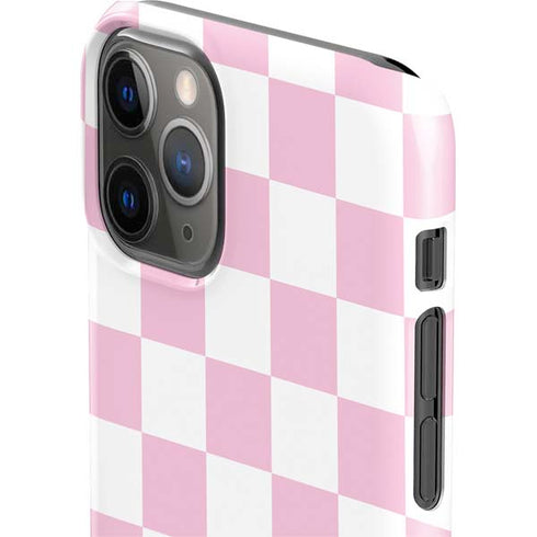 Pink and White Checkerboard iPhone 11 Pro Lite Case