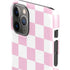 Pink and White Checkerboard iPhone 11 Pro Lite Case