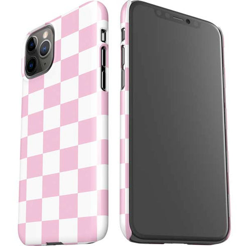 Pink and White Checkerboard iPhone 11 Pro Lite Case