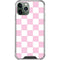 Pink and White Checkerboard iPhone 11 Pro Max Clear Case
