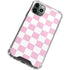 Pink and White Checkerboard iPhone 11 Pro Max Clear Case