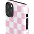Pink and White Checkerboard iPhone 11 Pro Max Impact Case