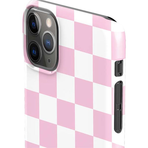 Pink and White Checkerboard iPhone 11 Pro Max Lite Case