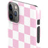 Pink and White Checkerboard iPhone 11 Pro Max Lite Case