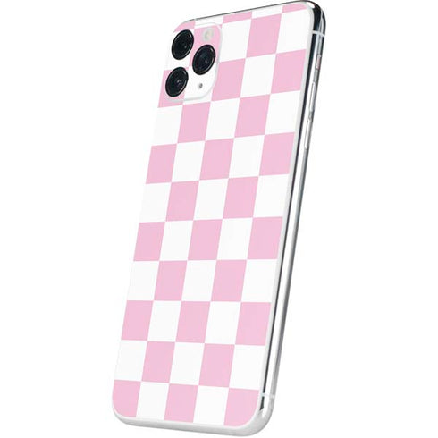 Pink and White Checkerboard iPhone 11 Pro Max Skin