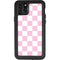Pink and White Checkerboard iPhone 11 Pro Max Waterproof Case