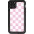 Pink and White Checkerboard iPhone 11 Pro Max Waterproof Case