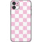 Pink and White Checkerboard iPhone 11 Skin