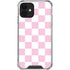Pink and White Checkerboard iPhone 12 Clear Case