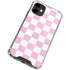 Pink and White Checkerboard iPhone 12 Clear Case