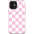 Pink and White Checkerboard iPhone 12 Impact Case