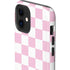 Pink and White Checkerboard iPhone 12 Impact Case