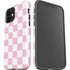 Pink and White Checkerboard iPhone 12 Impact Case