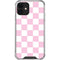 Pink and White Checkerboard iPhone 12 Mini Clear Case