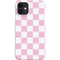 Pink and White Checkerboard iPhone 12 Mini Lite Case
