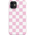 Pink and White Checkerboard iPhone 12 Mini Lite Case