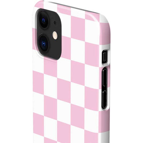Pink and White Checkerboard iPhone 12 Mini Lite Case