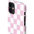 Pink and White Checkerboard iPhone 12 Mini Lite Case