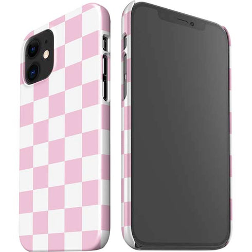 Pink and White Checkerboard iPhone 12 Mini Lite Case