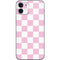 Pink and White Checkerboard iPhone 12 Mini Skin