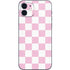 Pink and White Checkerboard iPhone 12 Mini Skin