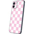 Pink and White Checkerboard iPhone 12 Mini Skin