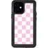 Pink and White Checkerboard iPhone 12 Mini Waterproof Case