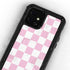 Pink and White Checkerboard iPhone 12 Mini Waterproof Case