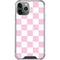 Pink and White Checkerboard iPhone 12 Pro Clear Case