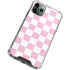 Pink and White Checkerboard iPhone 12 Pro Clear Case