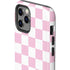 Pink and White Checkerboard iPhone 12 Pro Impact Case