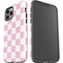 Pink and White Checkerboard iPhone 12 Pro Impact Case