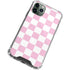 Pink and White Checkerboard iPhone 12 Pro Max Clear Case