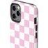 Pink and White Checkerboard iPhone 12 Pro Max Impact Case