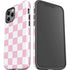 Pink and White Checkerboard iPhone 12 Pro Max Impact Case