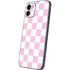 Pink and White Checkerboard iPhone 12 Skin