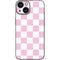Pink and White Checkerboard iPhone 13 Mini Skin