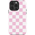 Pink and White Checkerboard iPhone 13 Pro Impact Case