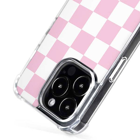 Pink and White Checkerboard iPhone 13 Pro MagSafe Case
