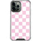 Pink and White Checkerboard iPhone 13 Pro Max Clear Case