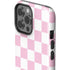 Pink and White Checkerboard iPhone 13 Pro Max Impact Case