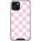 Pink and White Checkerboard iPhone 14 Plus Clear Case