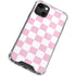 Pink and White Checkerboard iPhone 14 Plus Clear Case