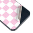 Pink and White Checkerboard iPhone 15 Plus Skin