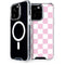 Pink and White Checkerboard iPhone 15 Pro MagSafe Case