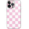 Pink and White Checkerboard iPhone 14 Pro Skin